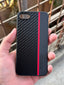 iPhone "SE 2020" Premium Carbon Fiber Case - Red Line