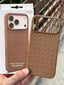 iPhone "17 Pro Max" Woven "Leather Feel" Case - Brown