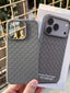 iPhone "15 Pro" Woven "Leather Feel" Case - Gray
