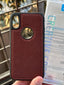 iPhone "X/XS" Premium J-CASE Leather Case - Brown