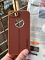 iPhone "SE 2020" Spigen Premium Lining Stitched Case - Brown