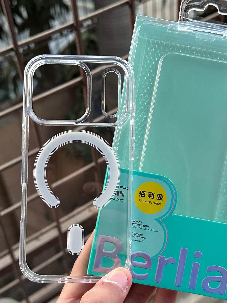 iPhone "17 Pro" BERLIA Premium MagSafe Transparent Case