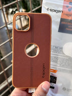 iPhone "11 Pro Max" Spigen Premium Lining Stitched Case - Brown
