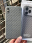 iPhone "XS Max" Woven "Leather Feel" Case - Gray