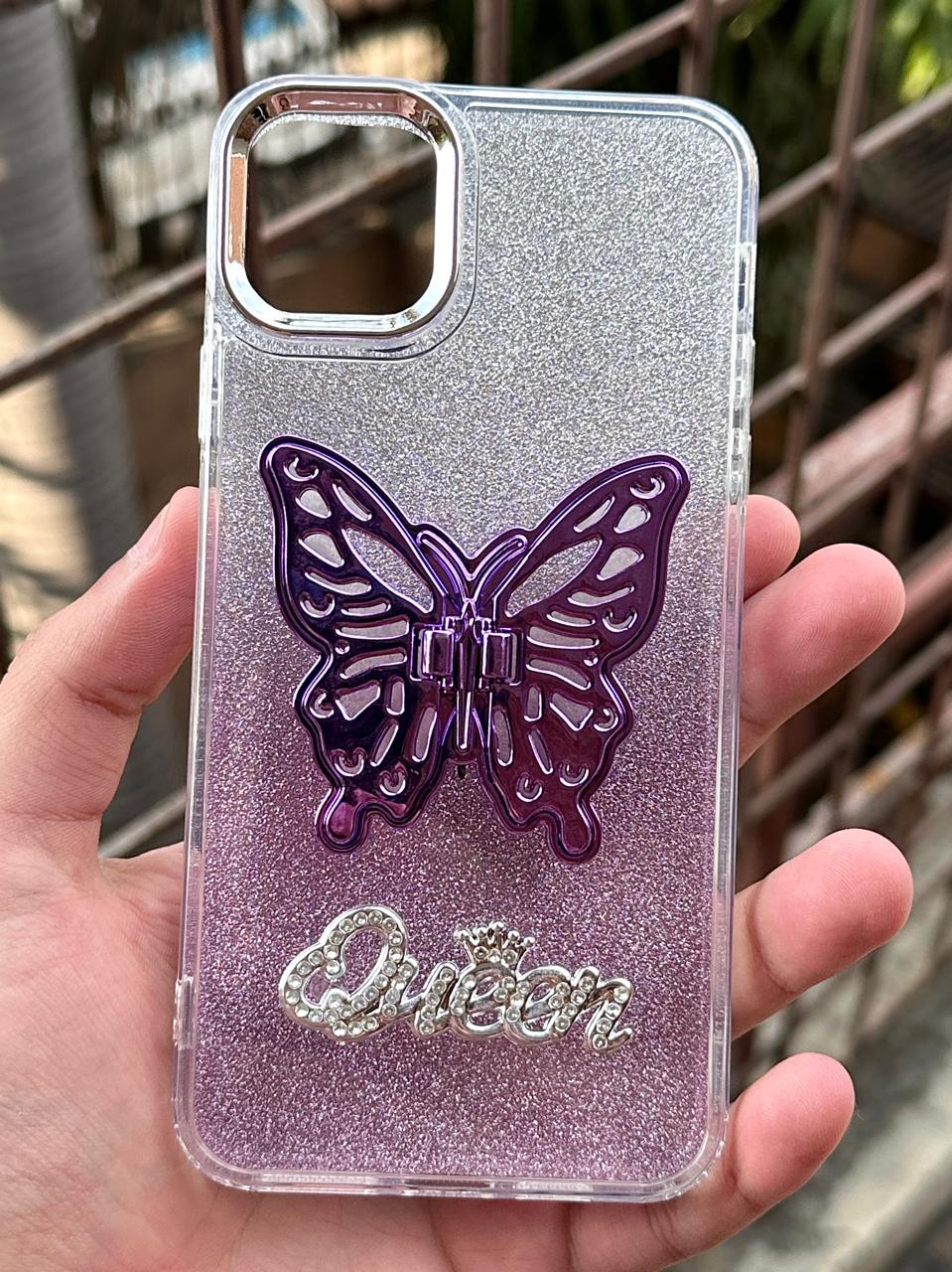 iPhone "11 Pro Max" Queen Butterfly Glitter Case - Purple Main image