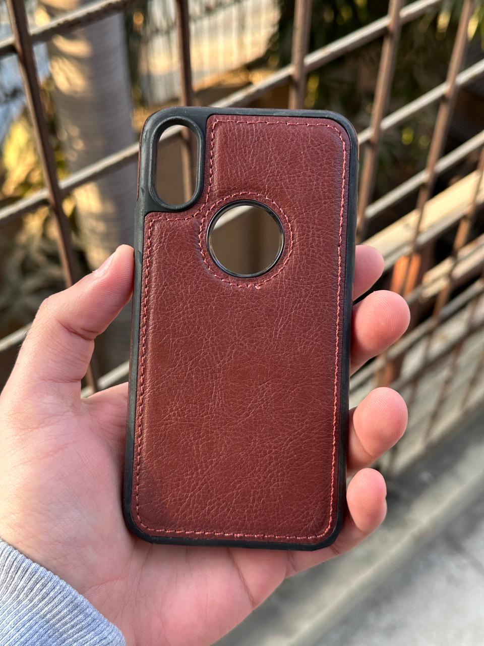 iPhone "X/XS" Premium J-CASE Leather Case - Brown