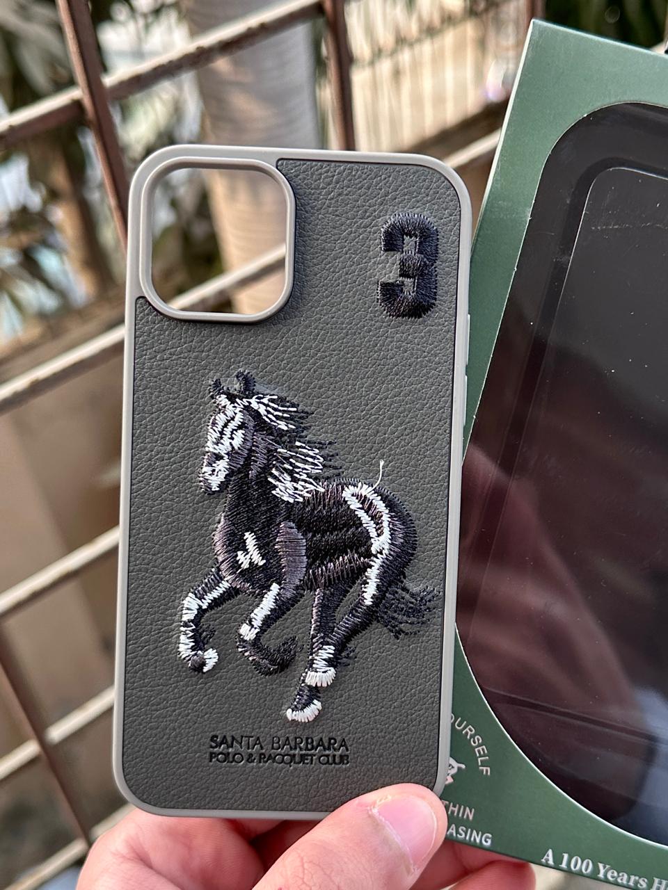 iPhone "11 Pro" Premium Polo Embroidered Case - Dark Gray