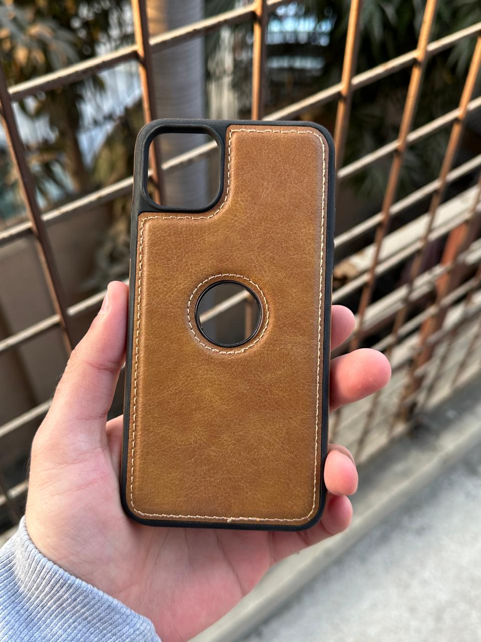 iPhone "11 Pro Max" Premium J-CASE Leather Case - Light Brown