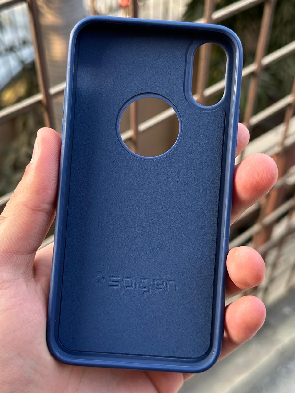 iPhone "XS Max" Spigen Premium Lining Stitched Case - Blue