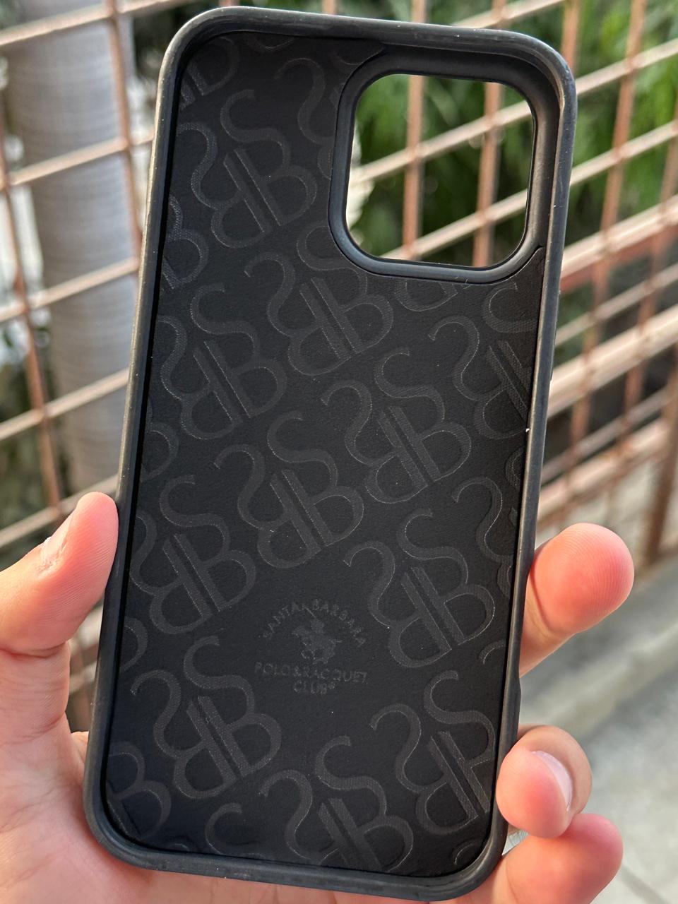 iPhone "16 Pro Max" Premium Polo Embroidered Case - Black Secondary image