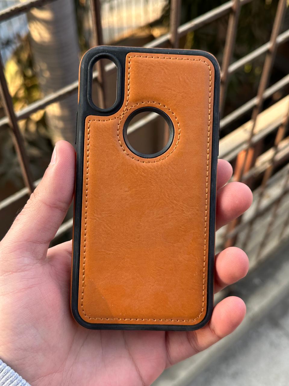 iPhone "X/XS" Premium J-CASE Leather Case - Camel