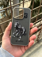 iPhone "15 Pro" Premium Polo Embroidered Case - Dark Gray
