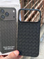 iPhone "17 Pro Max" Woven "Leather Feel" Case - Black