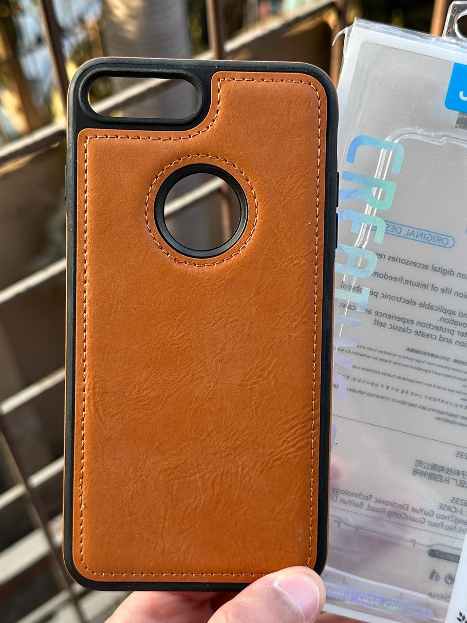 iPhone "7/8 Plus" Premium J-CASE Leather Case - Camel