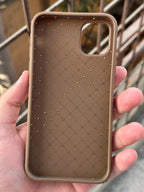 iPhone "11" Woven "Leather Feel" Case - Brown