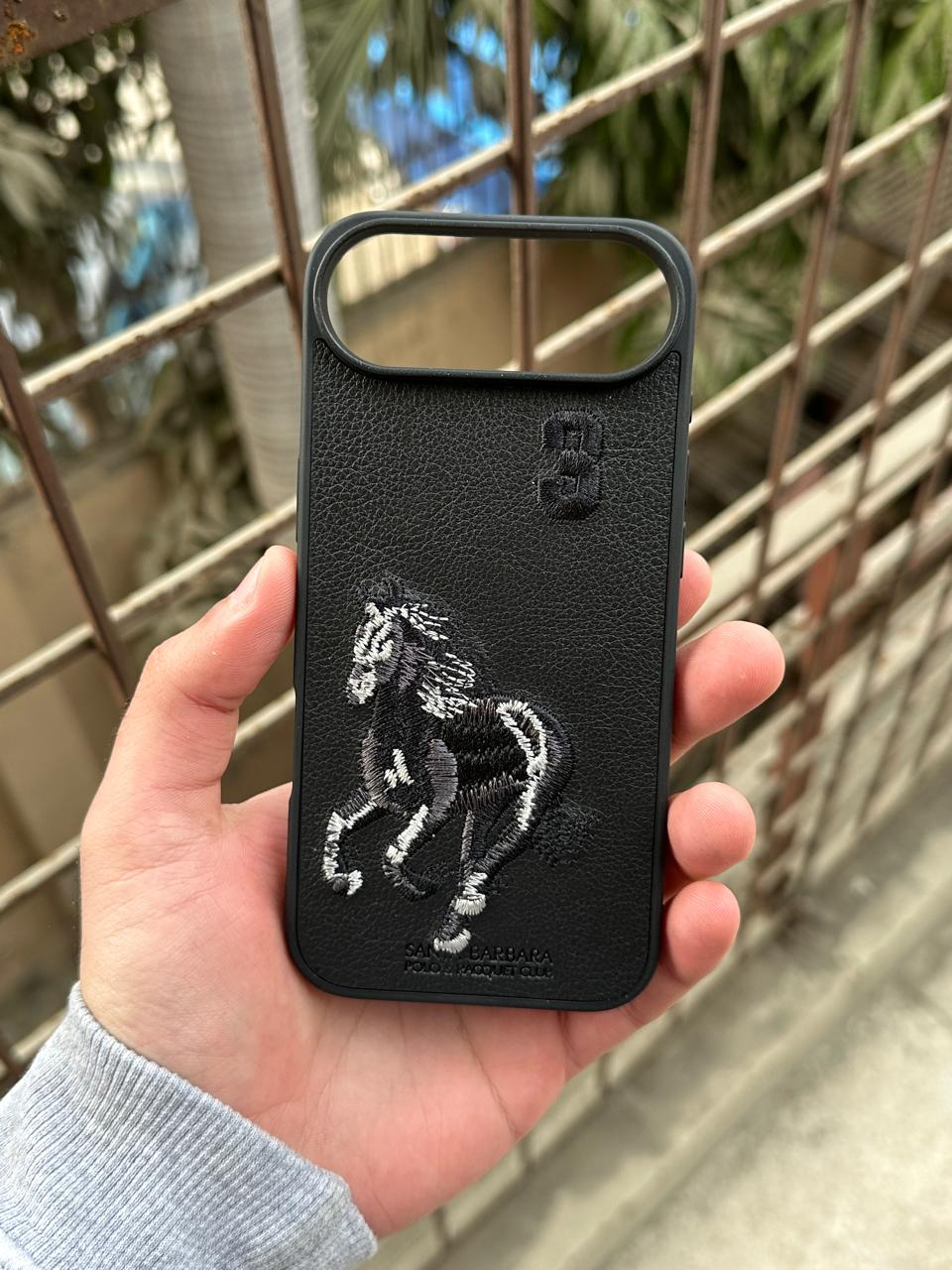 iPhone "Air" Premium Polo Embroidered Case - Black