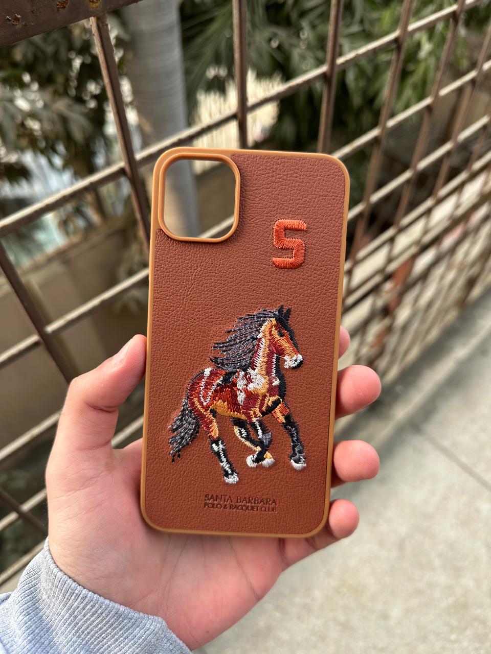 iPhone "11 Pro Max" Premium Polo Embroidered Case - Brown