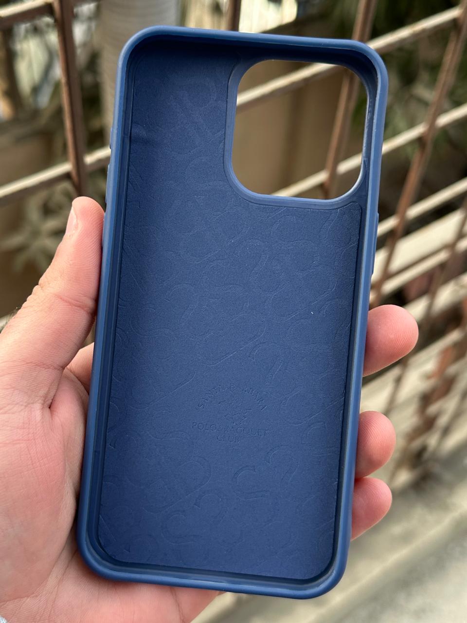 iPhone "15 Pro Max" Premium Polo Embroidered Case - Blue Secondary image