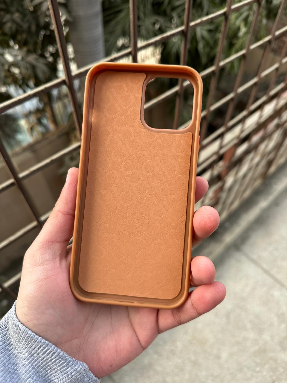 iPhone "13 Pro Max" Premium Polo Embroidered Case - Brown Secondary image