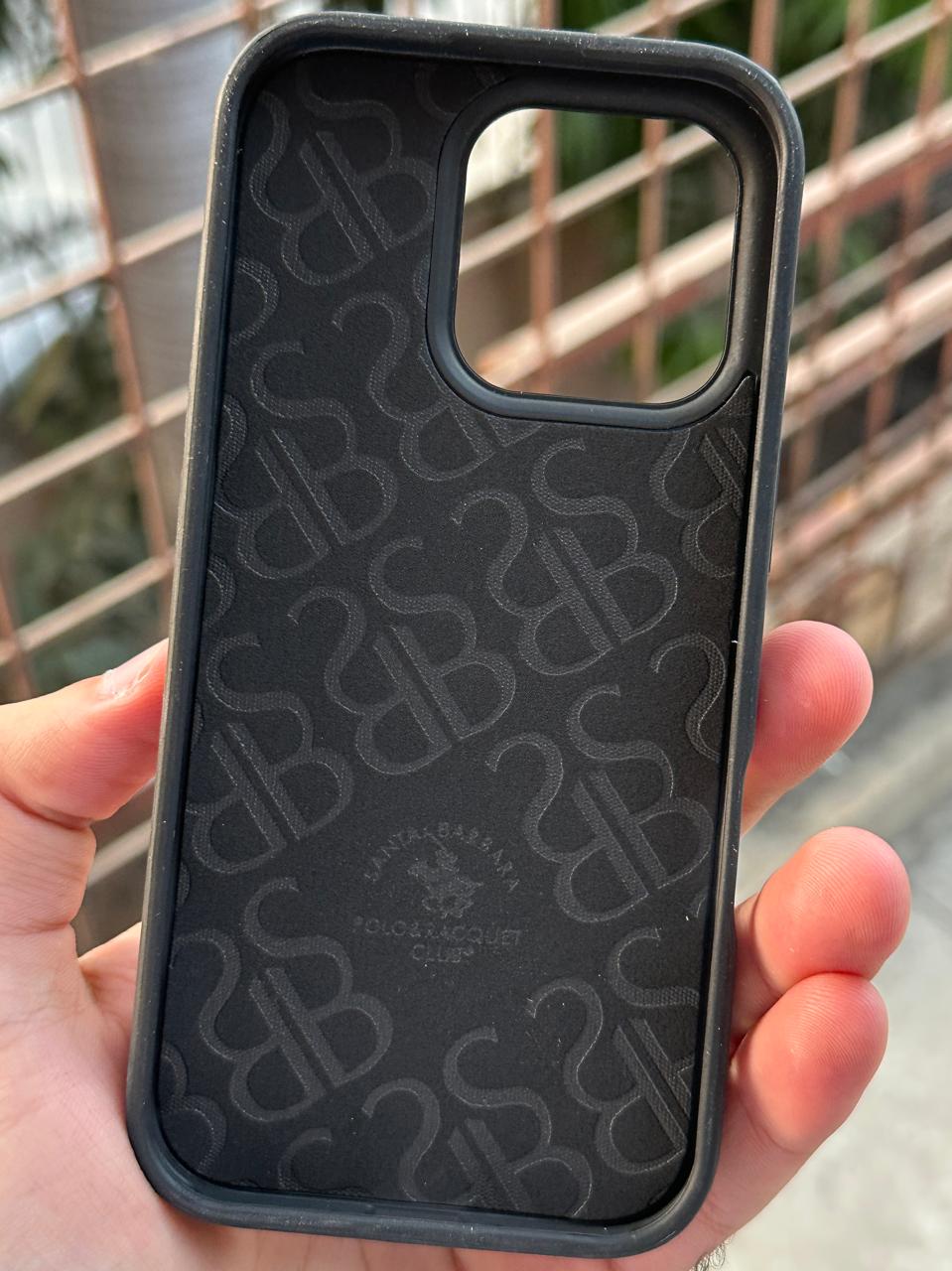 iPhone "16 Pro" Premium Polo Embroidered Case - Black