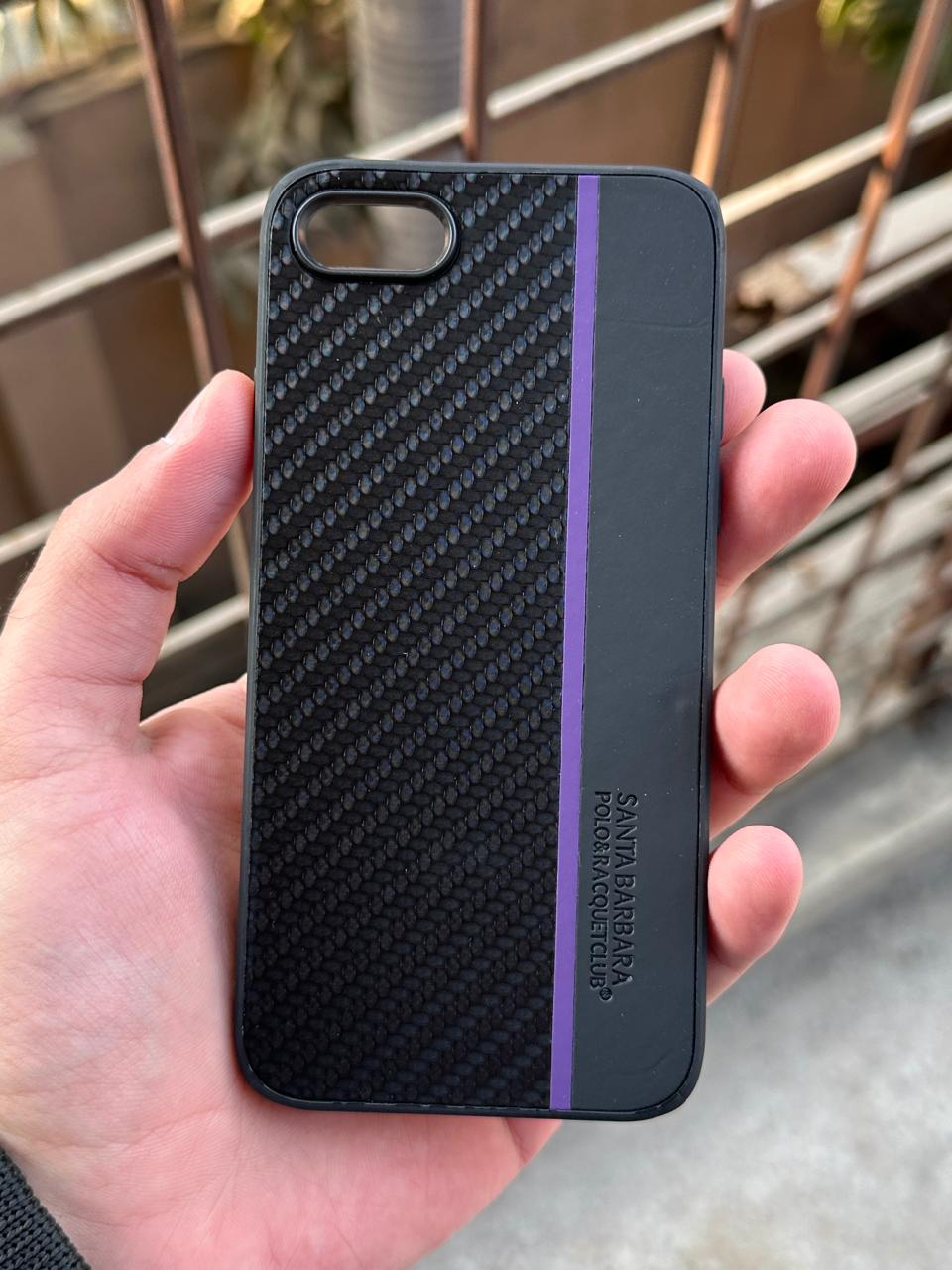 iPhone "7/8" Premium Carbon Fiber Case - Purple Line