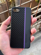 iPhone "SE 2020" Premium Carbon Fiber Case - Purple Line