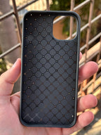 iPhone "13/14" Woven "Leather Feel" Case - Black