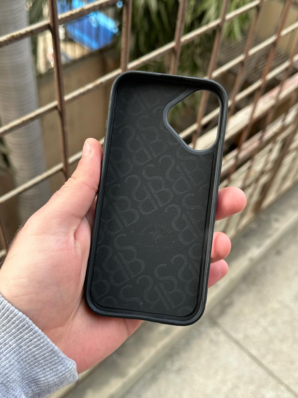 iPhone "17" Premium Polo Embroidered Case - Black