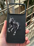 iPhone "17 Pro Max" Premium Polo Embroidered Case - Black