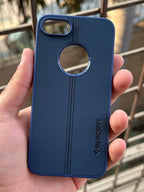 iPhone "SE 2020" Spigen Premium Lining Stitched Case - Blue