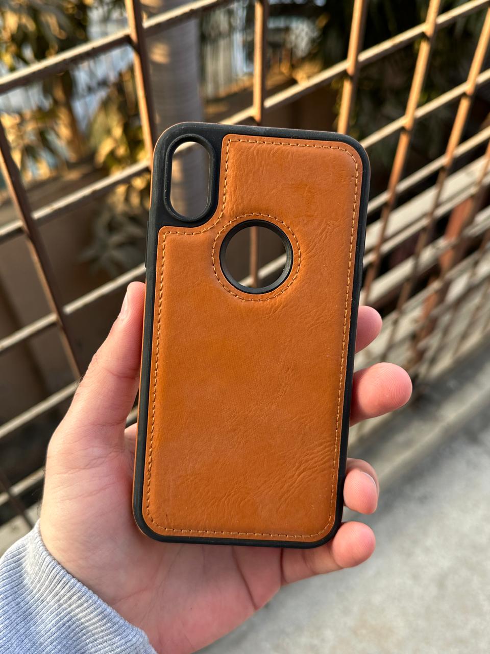 iPhone "XR" Premium J-CASE Leather Case - Camel Secondary image