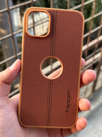 iPhone "11 Pro Max" Spigen Premium Lining Stitched Case - Brown