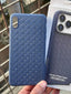 iPhone "XS Max" Woven "Leather Feel" Case - Blue