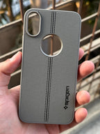 iPhone "XS Max" Spigen Premium Lining Stitched Case - Gray