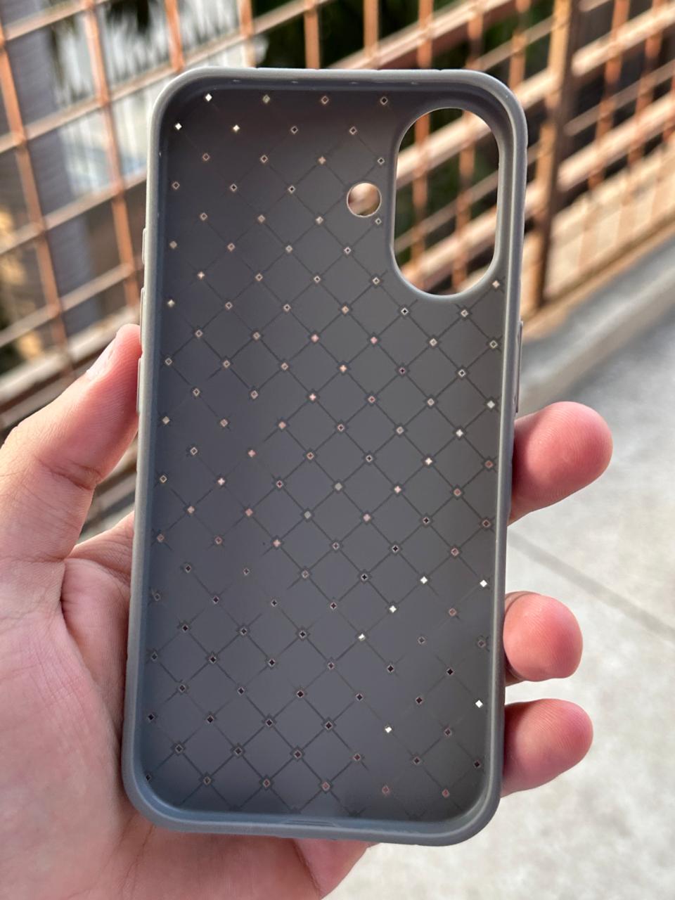 iPhone "16" Woven "Leather Feel" Case - Gray