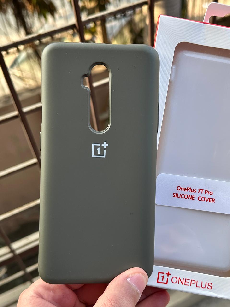 OnePlus "7T Pro" Premium Official Silicone Case - Olive Green