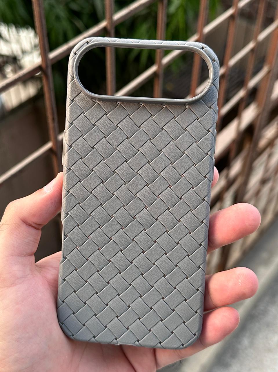 iPhone "Air" Woven "Leather Feel" Case - Gray