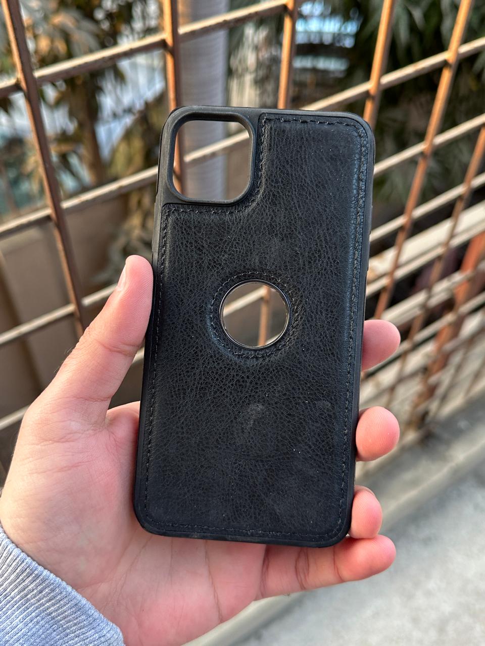 iPhone "11 Pro Max" Premium J-CASE Leather Case - Black