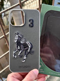 iPhone "12 Pro Max" Premium Polo Embroidered Case - Dark Gray