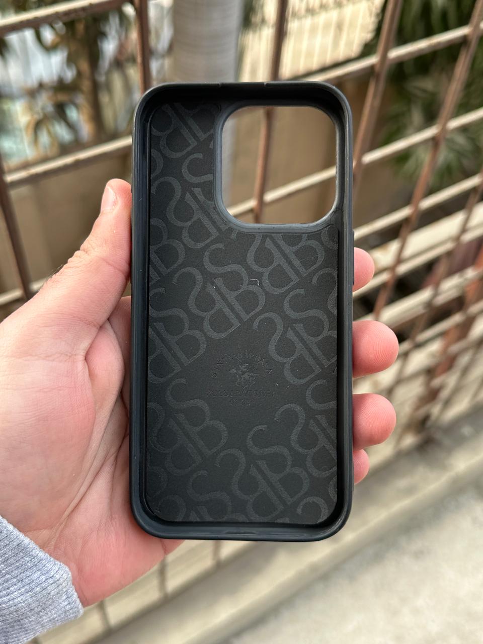 iPhone "15 Pro" Premium Polo Embroidered Case - Black