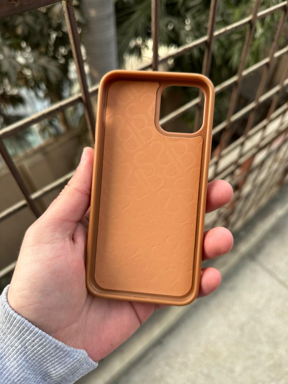 iPhone "11 Pro" Premium Polo Embroidered Case - Brown Secondary image