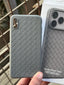 iPhone "X/XS" Woven "Leather Feel" Case - Gray