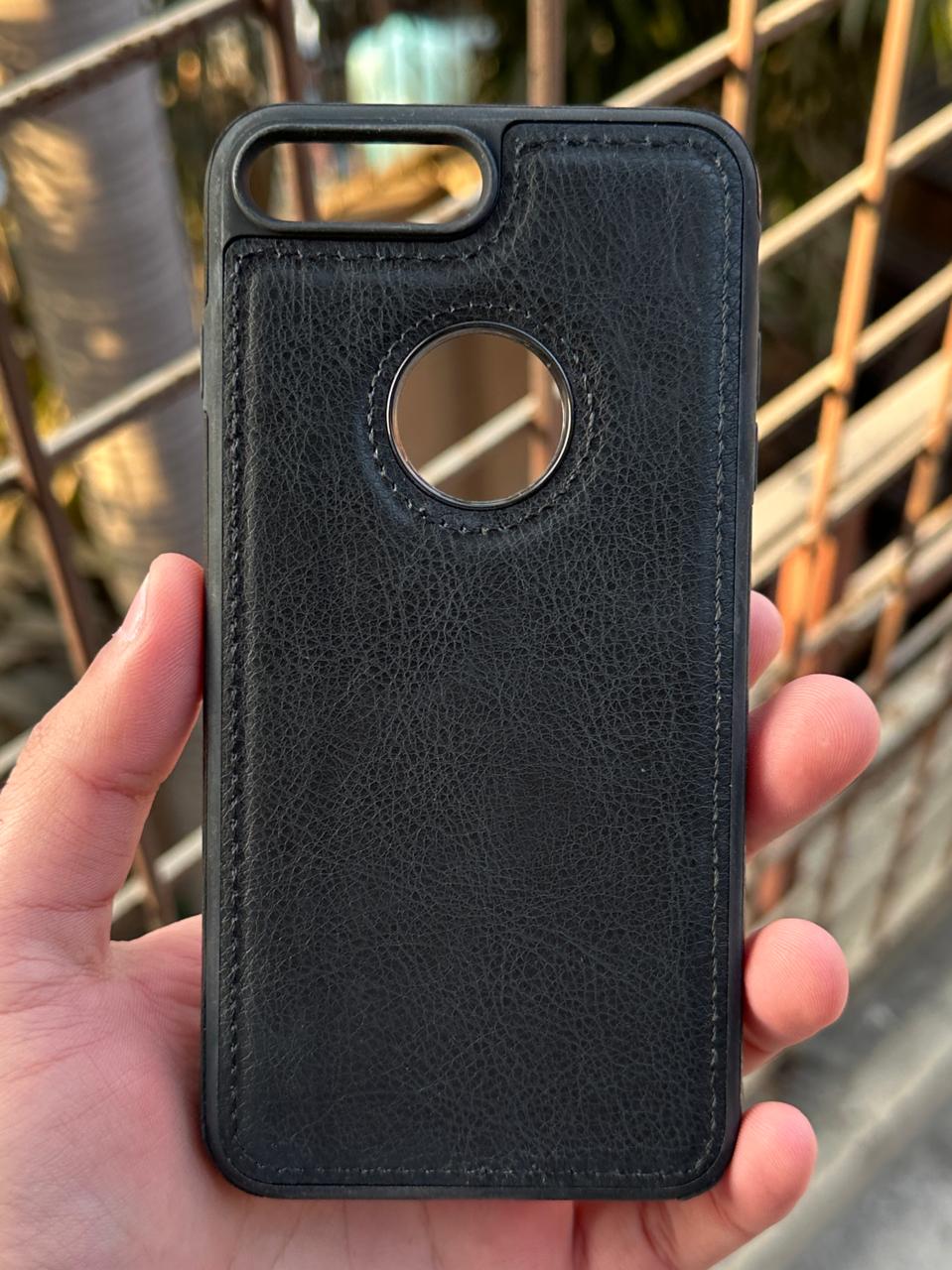 iPhone "7/8 Plus" Premium J-CASE Leather Case - Black