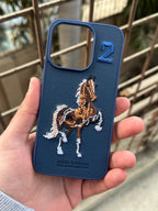 iPhone "15 Pro" Premium Polo Embroidered Case - Blue