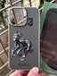 iPhone "14 Pro Max" Premium Polo Embroidered Case - Dark Gray