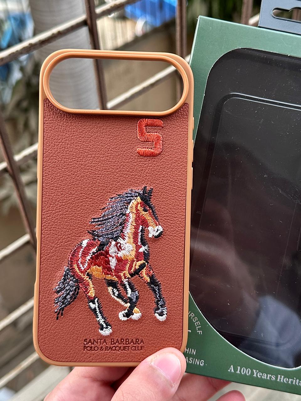iPhone "Air" Premium Polo Embroidered Case - Brown Main image