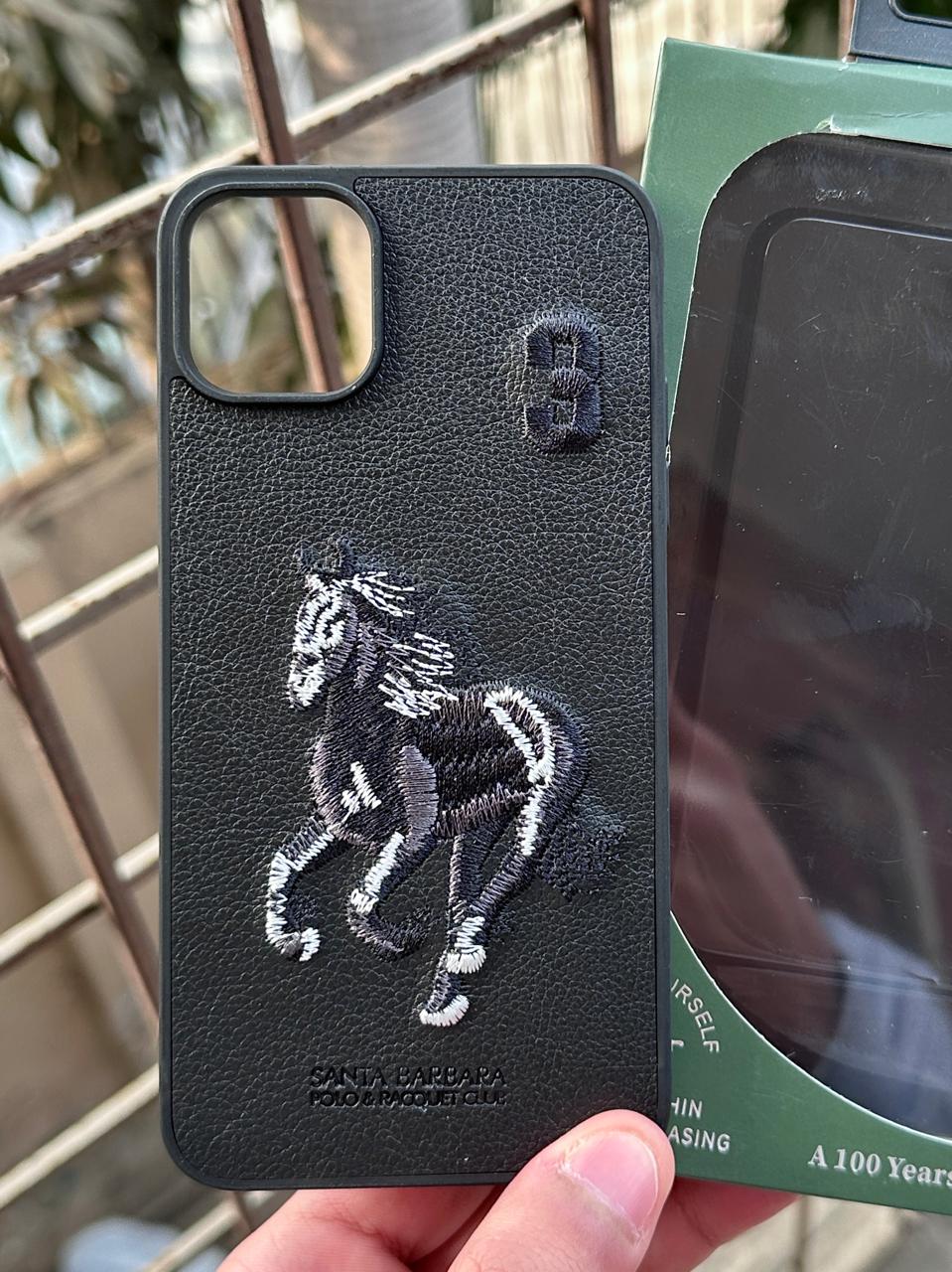 iPhone "11 Pro Max" Premium Polo Embroidered Case - Black Main image