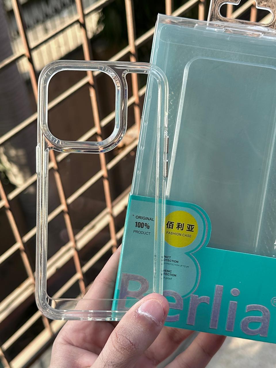 iPhone "14 Pro" BERLIA Premium Transparent Case Main image