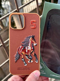 iPhone "12/12 Pro" Premium Polo Embroidered Case - Brown