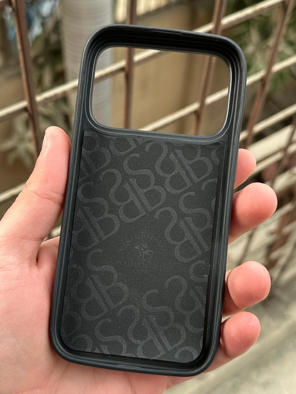 iPhone "17 Pro" Premium Polo Embroidered Case - Black